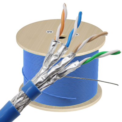 চীন কারখানা CAT8 ইথারনেট ক্যাবল 1000ft উচ্চ গতির 40Gbps 2000MHz SFTP 22AWG CAT8 ল্যান ক্যাবল
