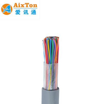 ইনডোর টেলিফোন ক্যাবল 24Awg 26Awg পিভিসি জ্যাকেট নগ্ন তামা / সিসিএ কন্ডাক্টর যোগাযোগ ক্যাবল 100 জোড়া টাইপ ড্রপ তারের