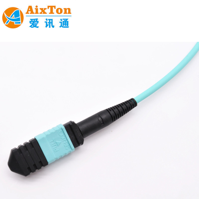 MTP-MTP/APC OM3 ফাইবার অপটিক প্যাচ কর্ড মহিলা বা পুরুষ 40G/100G MM কাস্টমাইজড 8-144 ফাইবার LZSH/OFNR ফাইবার অপটিক কেবল সমর্থন করে