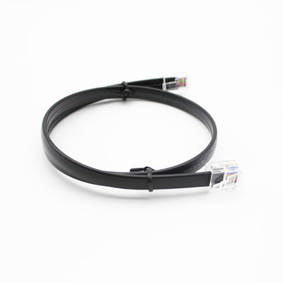 Custom RJ12 RJ11 Telephone Cable 6P6C 6P4C With Flat Cable Voice Phone Cord