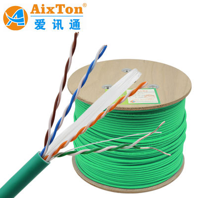 উচ্চ-গতির Cat6 UTP ল্যান কেবল 305m 1000ft ইনডোর PVC/LSZH জ্যাকেট 250MHz 8-কন্ডাক্টর যোগাযোগ কেবল